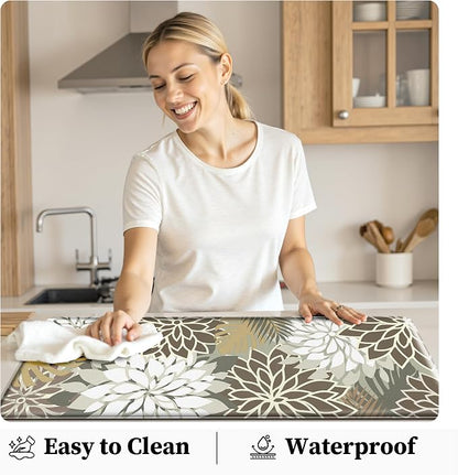 Kitchen Mats for Floor 2PCS Cushioned Anti Fatigue Kitchen Mats Waterproof Non - Image 5