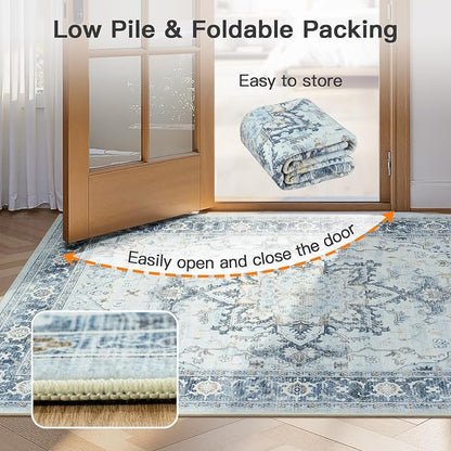 Lofus 5x7 Area Rugs for Living Room, Machine Washable Non-Slip Area Rug - Image 8