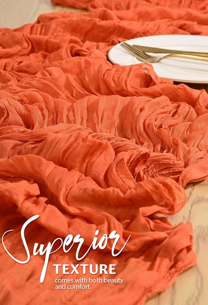 18 Pack Cheesecloth Table Runner 10FT Orange Table Runner Boho Gauze Cheese - Image 4