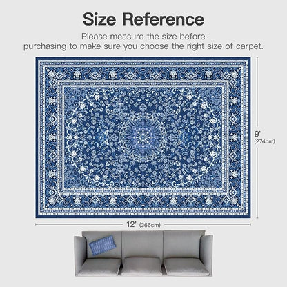 Lofus 9x12 Area Rugs for Living Room, Machine Washable Non-Slip Area Rug - Image 2