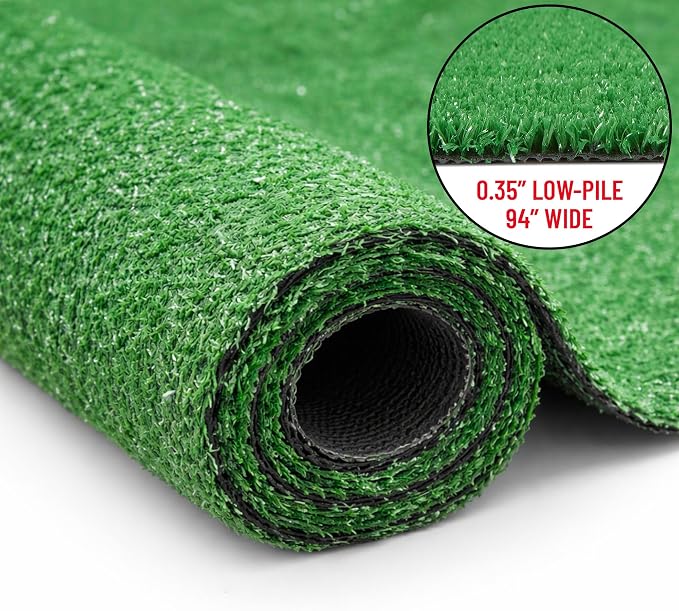 Ottomanson Artificial Grass Rug Lite 94" x 9' | Large Fake Grass Carpet - Image 2