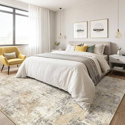 10x13 Area Rug Living Room: Washable Large Abstract Modern Soft Rugs Stain - Image 4