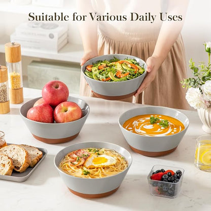 MALACASA Salad Bowls Set of 4, Soup Bowls - Image 5