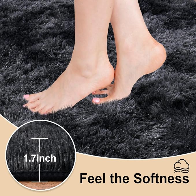 Mugorn 4x6 Rugs for Living Room, Large Fluffy Area Rugs for Bedroom, Soft - Image 2