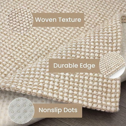 IOHOUZE Washable Area Rug 3x5 Non Slip Rubber Backed Woven Rugs - Image 6