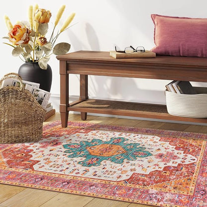 Moynesa Ultra-Thin Washable Vintage Area Rug - Image 7