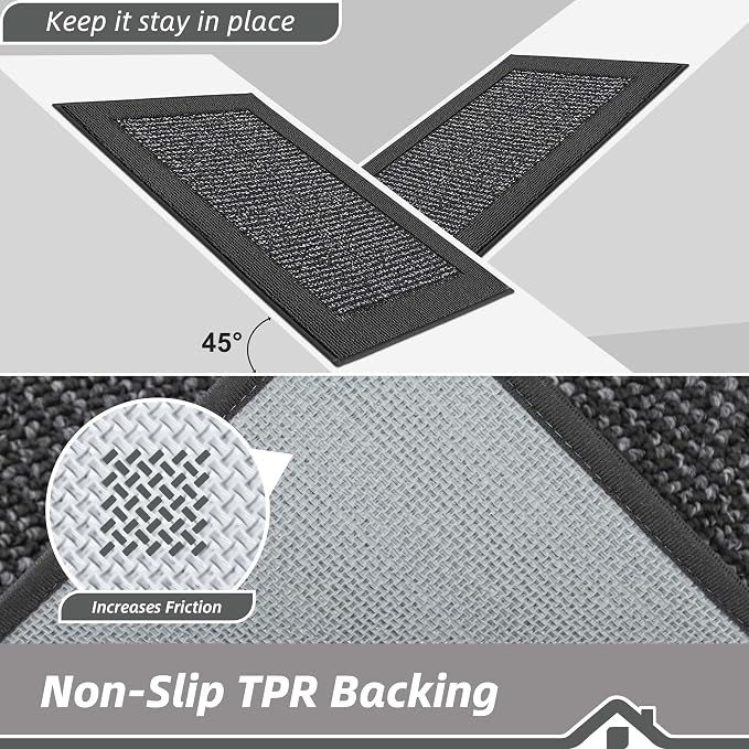 BEQHAUSE Indoor Door Mat 20" x 48", Dirt Trapper Door Mats Non-Slip Entryway - Image 4
