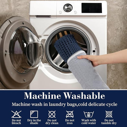 RESARE Waffle Bath Mat for Bathroom, Super Absorbent Bathroom Rugs Non Slip - Image 6