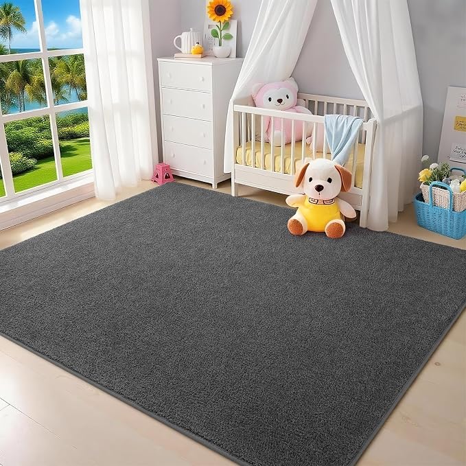 5x7 Feet Grey Area Rugs for Bedroom, Indoor Washable Memory Foam Rug for Living - Image 9