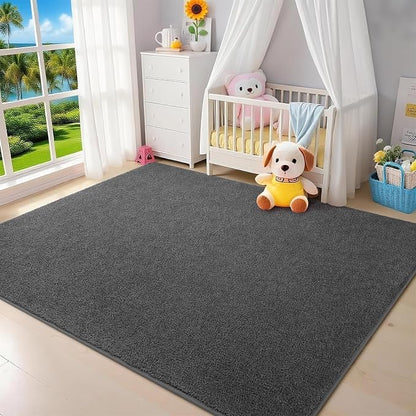 5x7 Feet Grey Area Rugs for Bedroom, Indoor Washable Memory Foam Rug for Living - Image 9