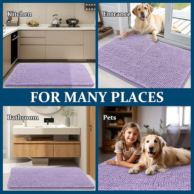 OLANLY Dog Door Mat for Muddy Paws 47x32, Absorbs Moisture and Dirt, Absorbent - Image 8