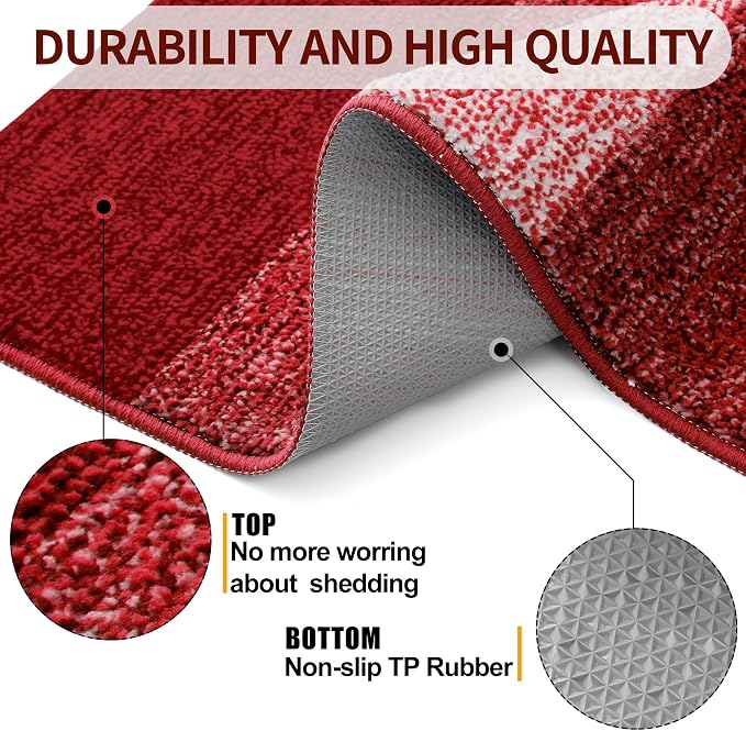 Kitinjoy Indoor Outdoor Door Mat, 54x24 Non-Slip Absorbent Dirt Trapper - Image 3