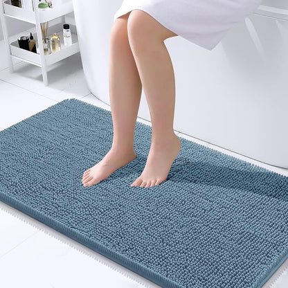OLANLY Large Bathroom Rugs 40x24, Extra Soft Absorbent Chenille Bath Rugs by OLANLY