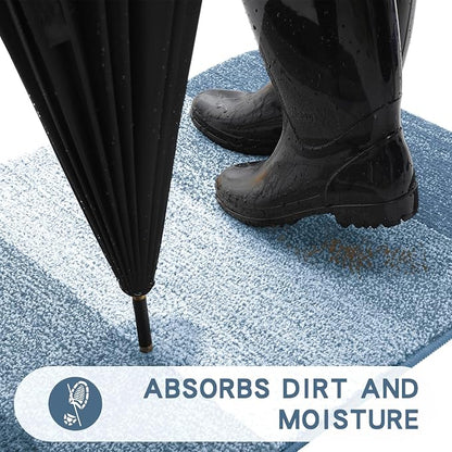 Kitinjoy Indoor Outdoor Door Mat, 54x24 Non-Slip Absorbent Dirt Trapper - Image 2
