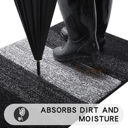Kitinjoy Indoor Outdoor Door Mat, 47x17 Non-Slip Absorbent Dirt Trapper - Image 2