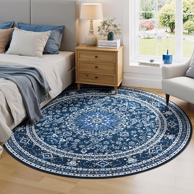 Lessymo 4FT Washable Round Area Rugs - Image 2