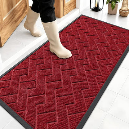 OLANLY Front Door Mat Indoor Outdoor Entrance, Waterproof All-Season, by OLANLY
