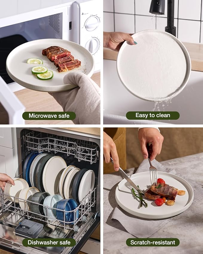 Famiware Star Stoneware Dinnerware Sets, 12-Piece Dishes - Image 7