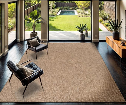 CAMILSON Easy Jute Rug 8x10, Indoor Outdoor Natural Color Fiber Area Rugs by CAMILSONIndoorOutdoorAreaRugs