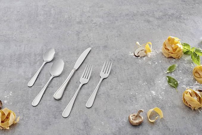 Oneida Silverware Set, Flight Everyday Flatware Salad Forks Set, Service - Image 4