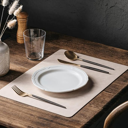 Placemats Set of 4, DOLOPL Reversible Dual-Color Faux Leather Place Mats - Image 3