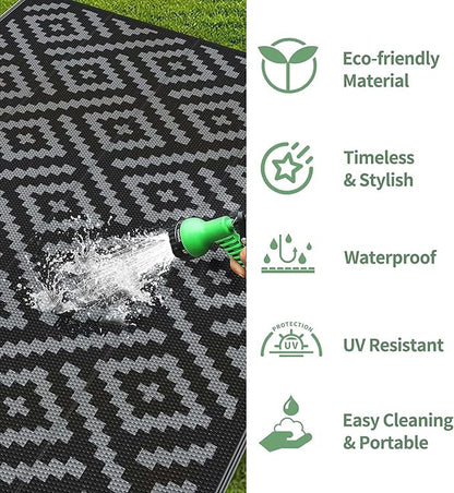 GENIMO Outdoor Rugs 2.5'x8' Waterproof, Reversible Mats, Outdoor Area Rug - Image 5