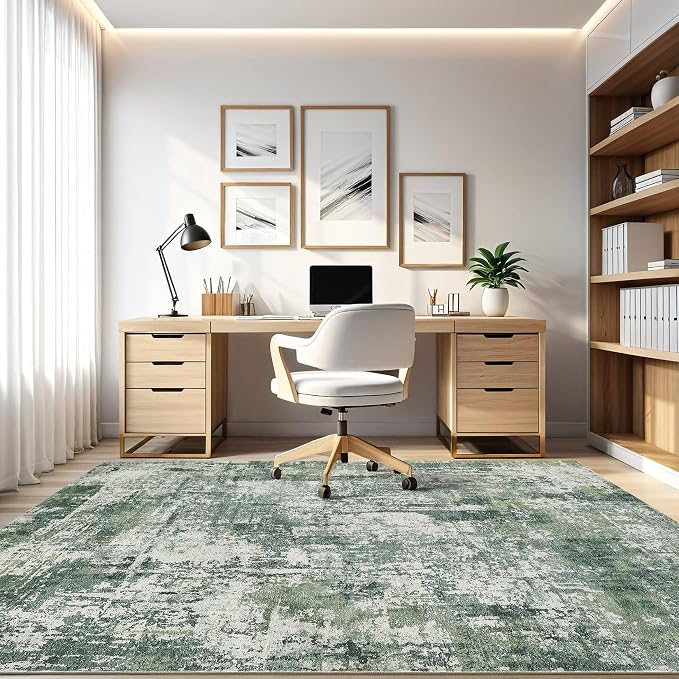 8x10 Area Rugs Living Room: Washable Large Abstract Soft Stain Resistant Indoor - Image 8