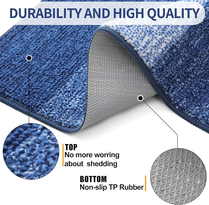 Kitinjoy Indoor Outdoor Door Mat, 40x24 Non-Slip Absorbent Dirt Trapper - Image 3