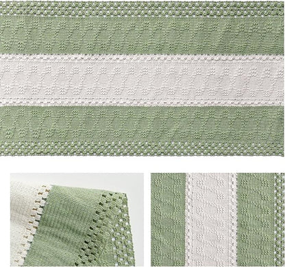 Artoid Mode Light Green Farmhouse Woven Table Runner 12x36 Inch | Seasonal - Image 6