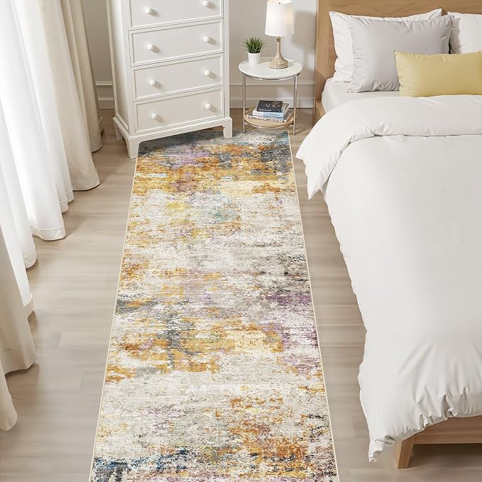 Runner Rug Kitchen Washable Rugs: 2x6 Non-Slip Abstract Soft Modern Stain - Image 6