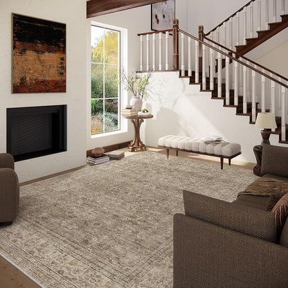 Machine Washable Rugs for Living Room: 10x14 Area Rugs for Bedroom Vintage - Image 2