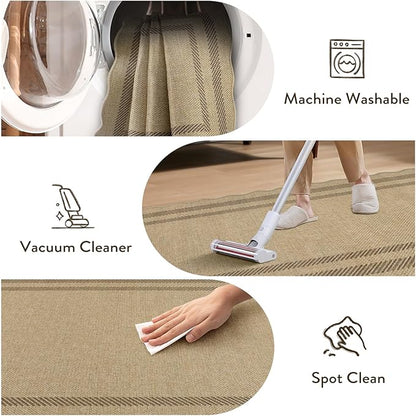LIVEBOX Scalloped Easy Jute Kitchen Rug, 2x3 Front Door Mat Indoor Outdoor - Image 7