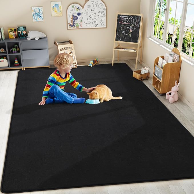 Amearea Large Modern Area Rugs for Bedroom Living Room, 6x9 Feet Black - Image 9