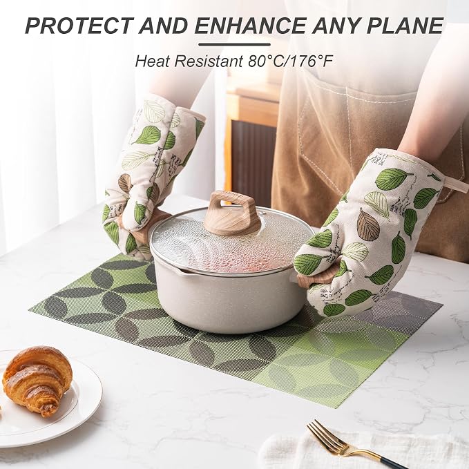 Placemats Set of 4 Washable Indoor | Outdoor Vinyl Place Mats - Image 2