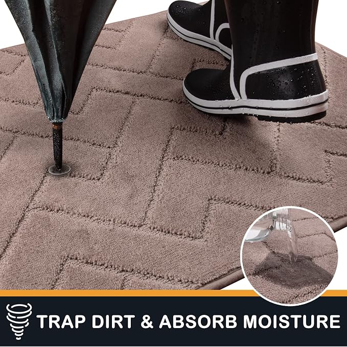 PURRUGS Dirt Trapping Door Mat 24" x 70", Non-Slip Machine Washable Entry Rug - Image 3