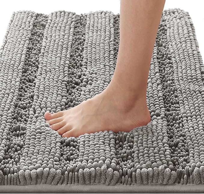 H.VERSAILTEX Bath Rugs for Bathroom Non Slip Bath Mats Extra Thick Chenille by HVERSAILTEX