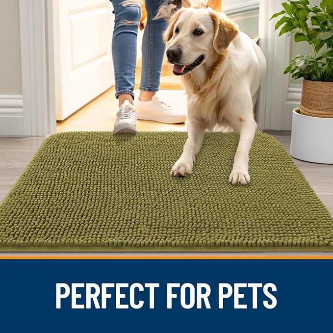 OLANLY Dog Door Mat for Muddy Paws 47x24, Absorbs Moisture and Dirt, Absorbent - Image 6