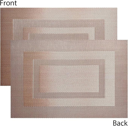 PIGCHCY Placemats Set of 12 Washable Durable Place Mats Vinyl Heat Resistant - Image 3