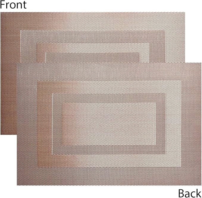 PIGCHCY Placemats, Heat Resistant Non Slip Durable Plastic Place Mats, Washable - Image 5