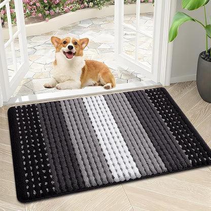 Kitinjoy Indoor Outdoor Door Mat, 30x17 Non-Slip Absorbent Dirt Trapper by Kitinjoy