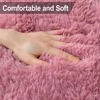 Soft Runner Rug for Bedroom Living Room, 2x6 ft Fluffy Blush Pink Rug for - Image 5