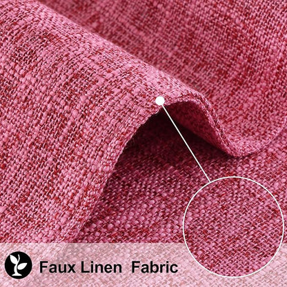 Faux Cotton Linen Placemats Set of 6, Cloth Washable Farmhouse Dining Table Mats - Image 2