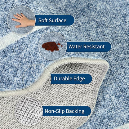 GarveeHome Scalloped Door Mat Indoor Entrance 2x3 Rug Machine Washable Boho - Image 7