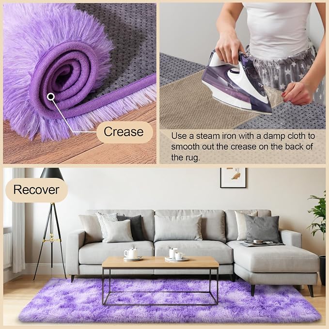 Mugorn 8x10 Area Rugs for Living Room, Large Fluffy Rugs for Bedroom, Soft - Image 3
