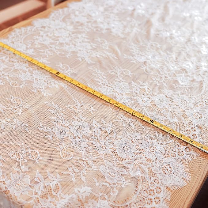 1 Pcs White Lace Table Runner 30 x 120 Inch Vintage Rustic Table Runner - Image 7