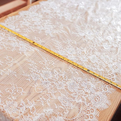 1 Pcs White Lace Table Runner 30 x 120 Inch Vintage Rustic Table Runner - Image 7