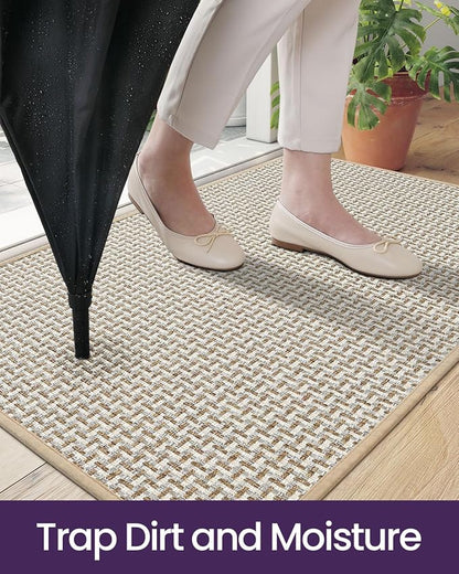 DEXI Ultra Thin Door Mat Indoor Entrance 32x48, Non Slip Rubber Backed Entryway - Image 5