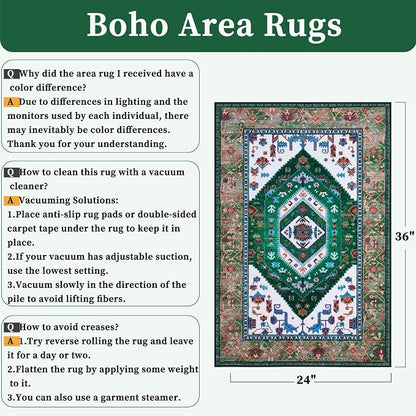 SERISSA Boho Rugs for Entryway, 2x3 Washable Non-Slip Entryway Rug Small Area - Image 2