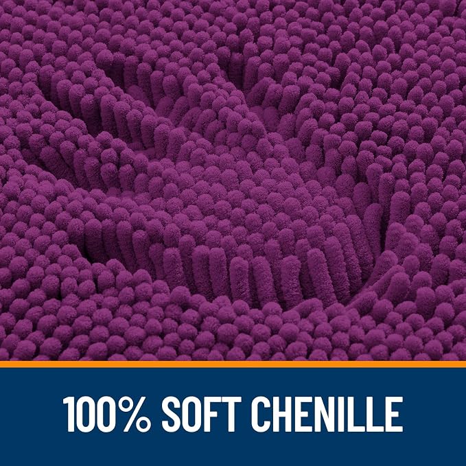 OLANLY Toilet Rugs U-Shaped 24x20, Extra Soft Absorbent Chenille Contour - Image 3