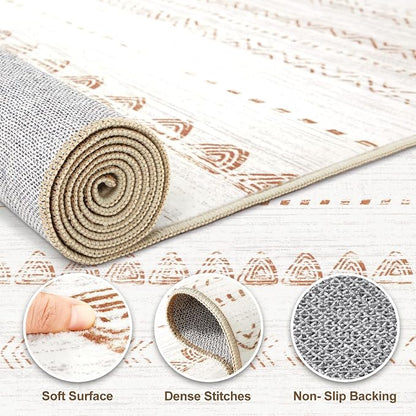 Nakagishi 2X3 Rug Washable Area Rug: Small Soft Boho Farmhouse Neutral Moroccan - Image 8